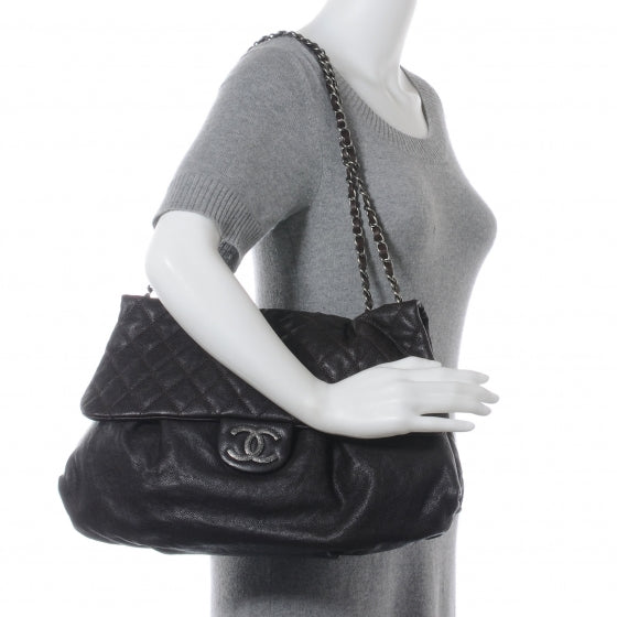 Caviar Maxi Elastic Flap Brown