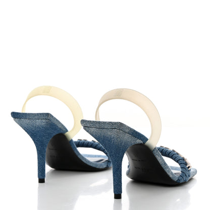 Givenchy Denim G Woven 90mm Slingback Sandals 36 Medium Blue 4 of 12
