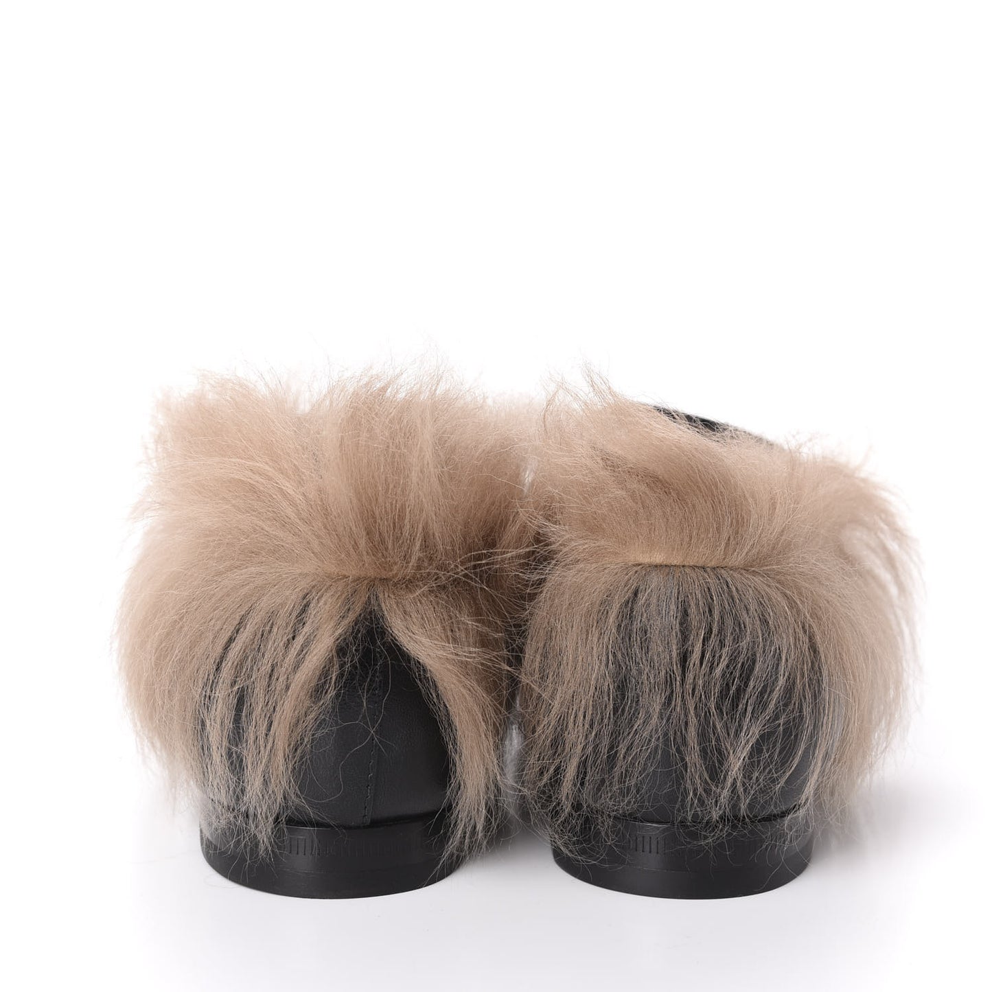 Malaga Kid Fur Womens Jordaan Loafers 37 Black Natural