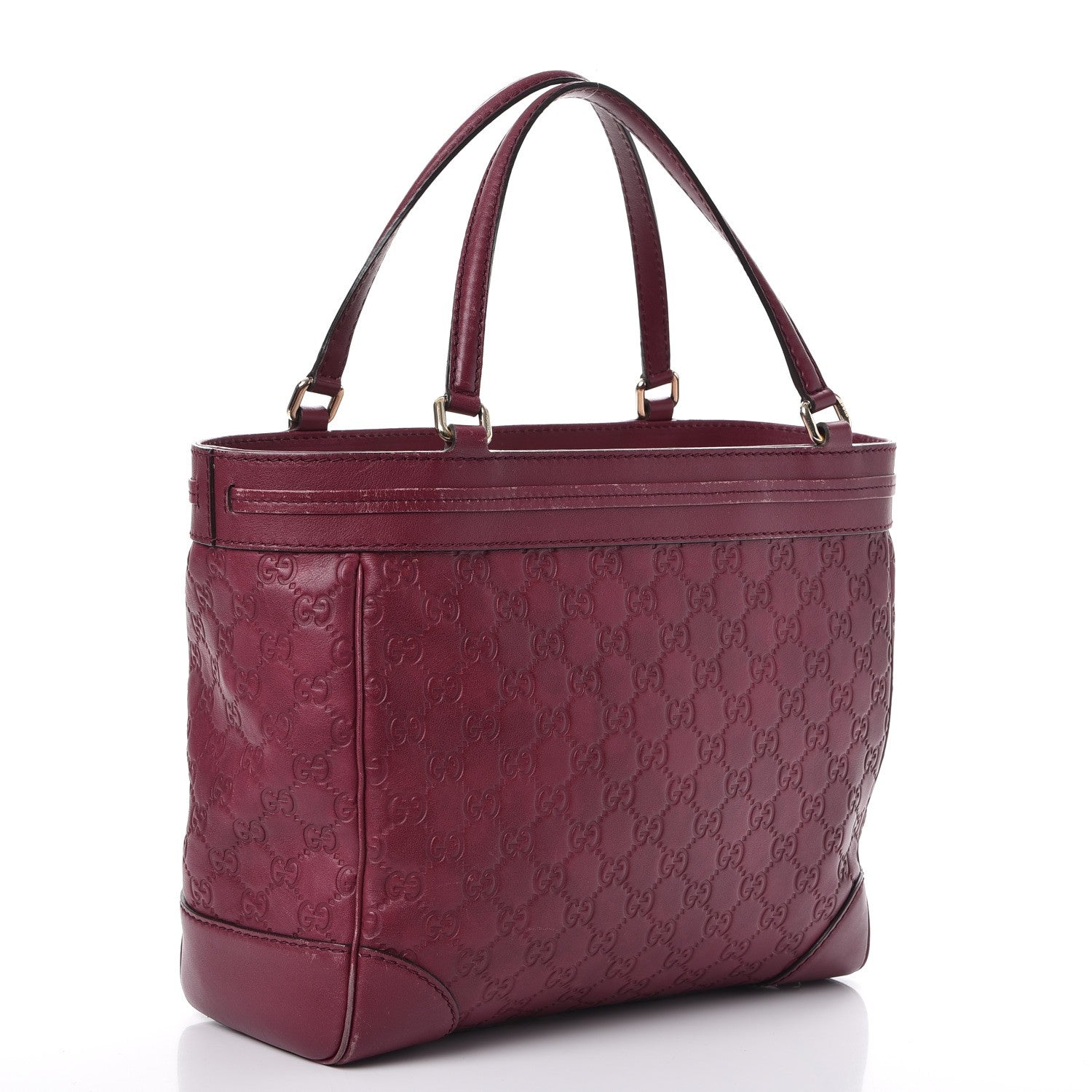 Gucci Guccissima Medium Mayfair Tote Cherry 3 of 19