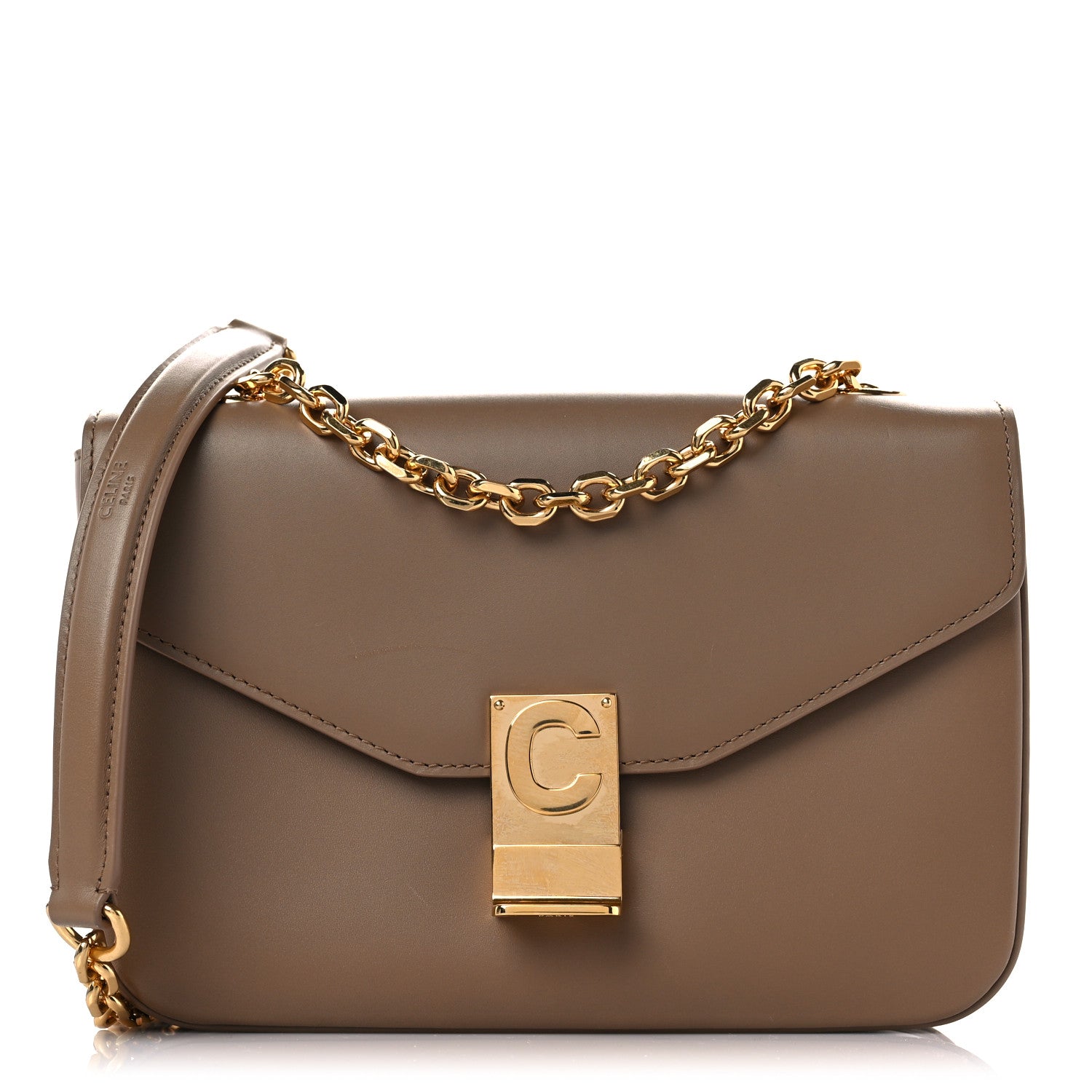 Celine Shiny Calfskin Medium C Bag Light Camel 1 of 9