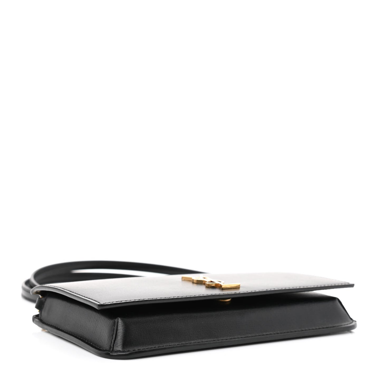 Smooth Calfskin Monogram Phone Holder Crossbody Black