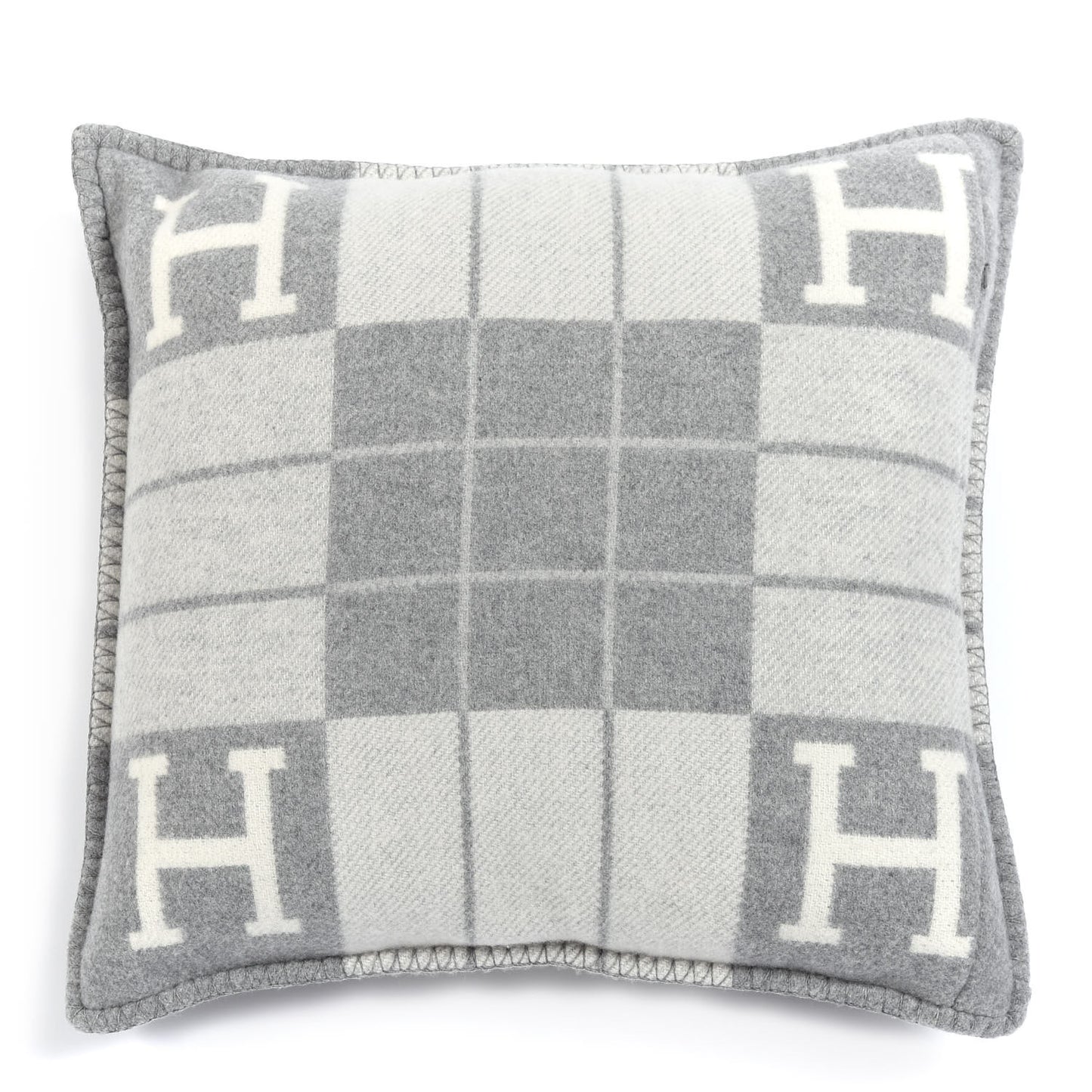 Wool Cashmere Avalon III Pillow PM Ecru Gris Clair
