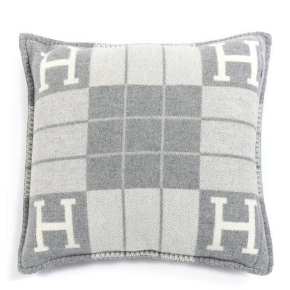 Hermes Wool Cashmere Avalon III Pillow PM Ecru Gris Clair 2 of 3
