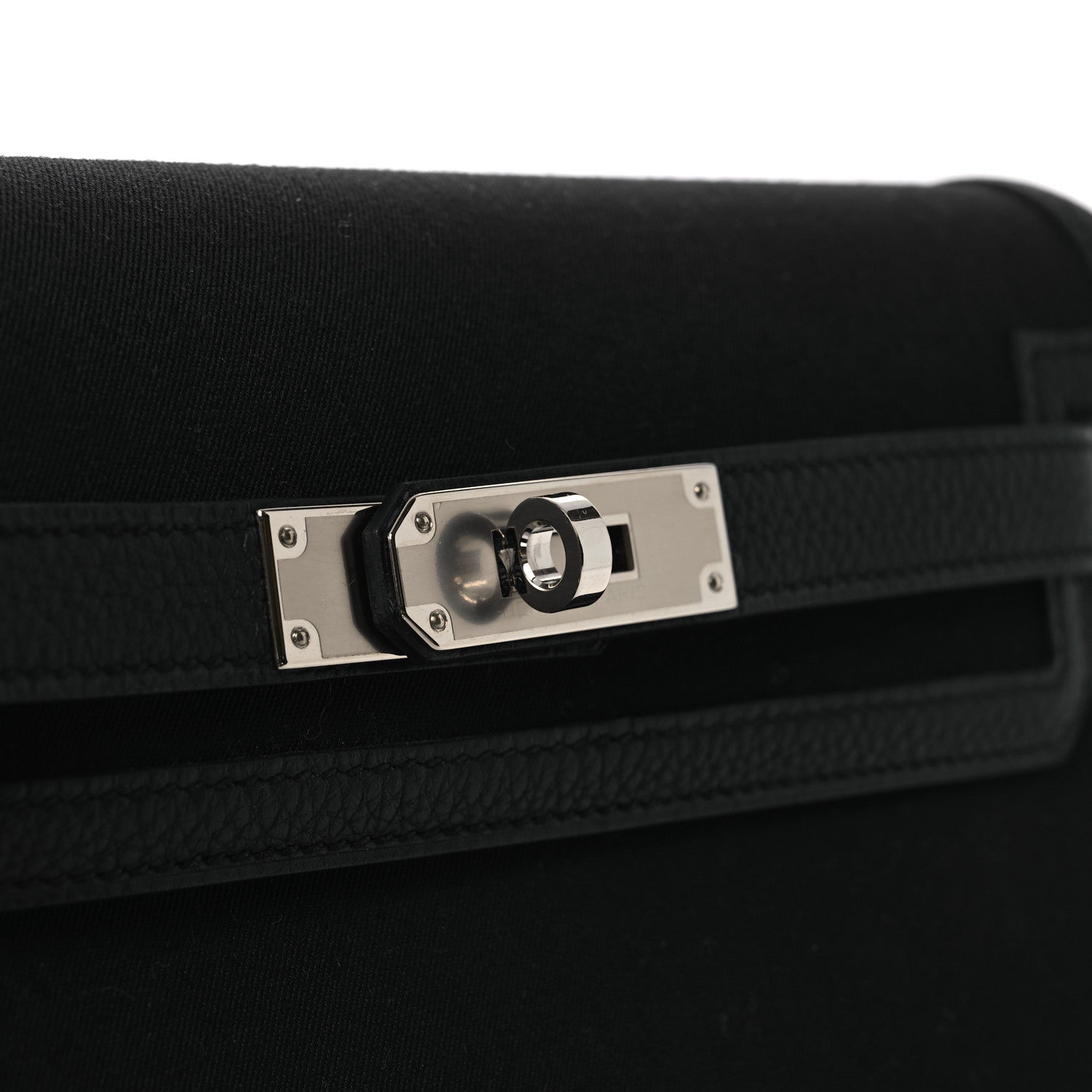 Hermes Woolycot Togo Kelly Depeches 25 Pouch Black 11 of 12