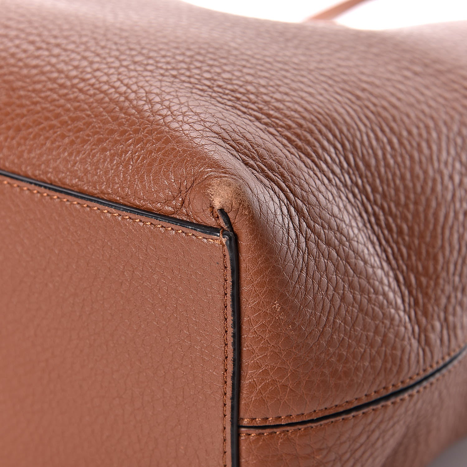 Valentino Garavani Grained Calfskin Rockstud Shoulder Tote Bright Cognac 13 of 15