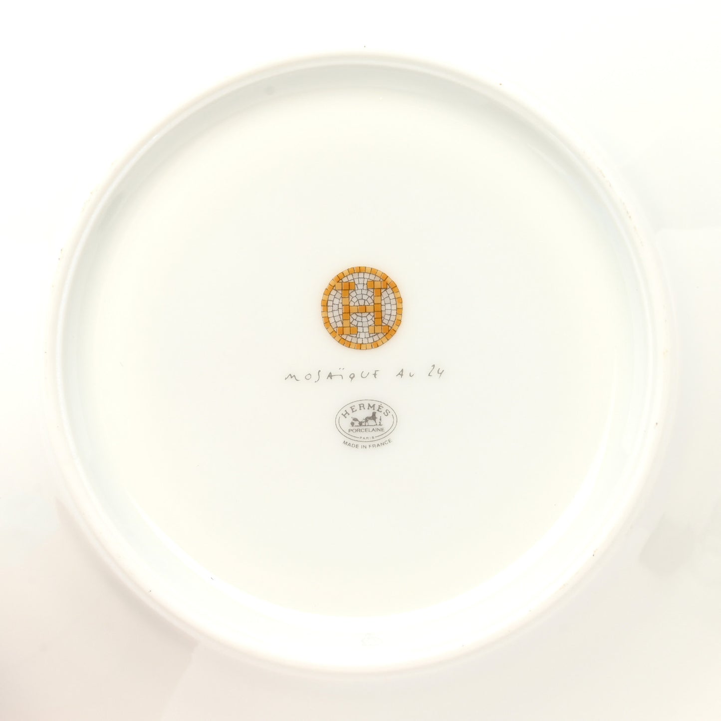 Porcelain Mosaique Au 24 Gold Breakfast Cup And Saucer Set Of 2
