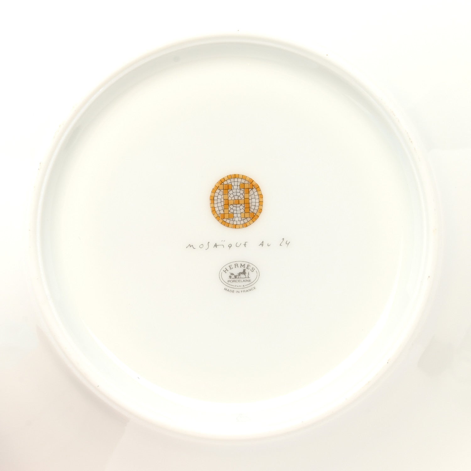 Hermes Porcelain Mosaique Au 24 Gold Breakfast Cup And Saucer Set Of 2 5 of 9