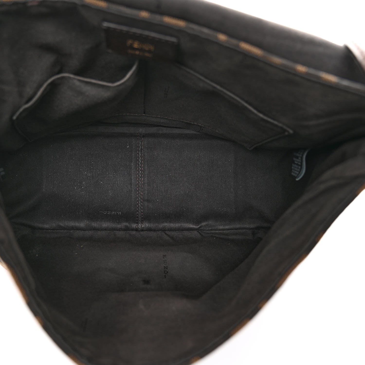 Fendi Zucca Vitello Artic Messenger Bag Tobacco Castagna 5 of 14