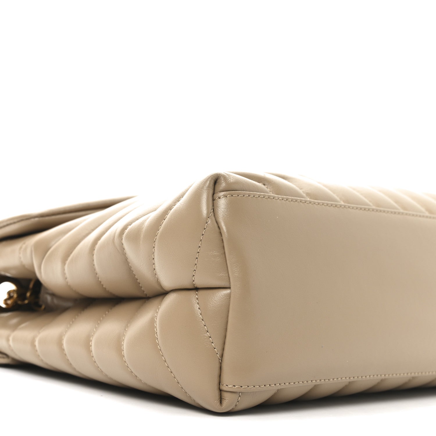 Saint Laurent Calfskin Y Quilted Monogram Medium Loulou Chain Satchel Natural Tan 9 of 10