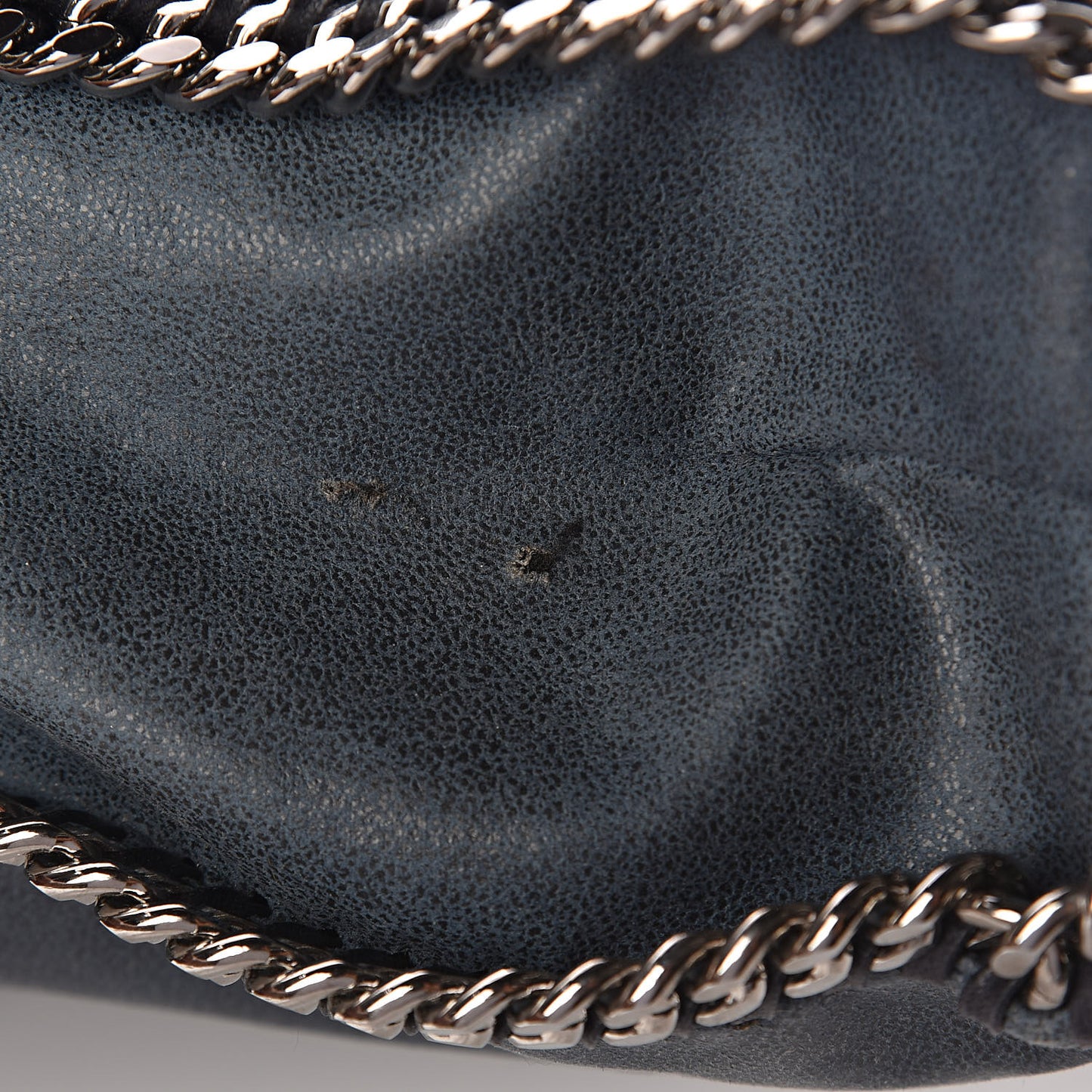 Shaggy Deer Large Falabella Fold Over Tote Blue