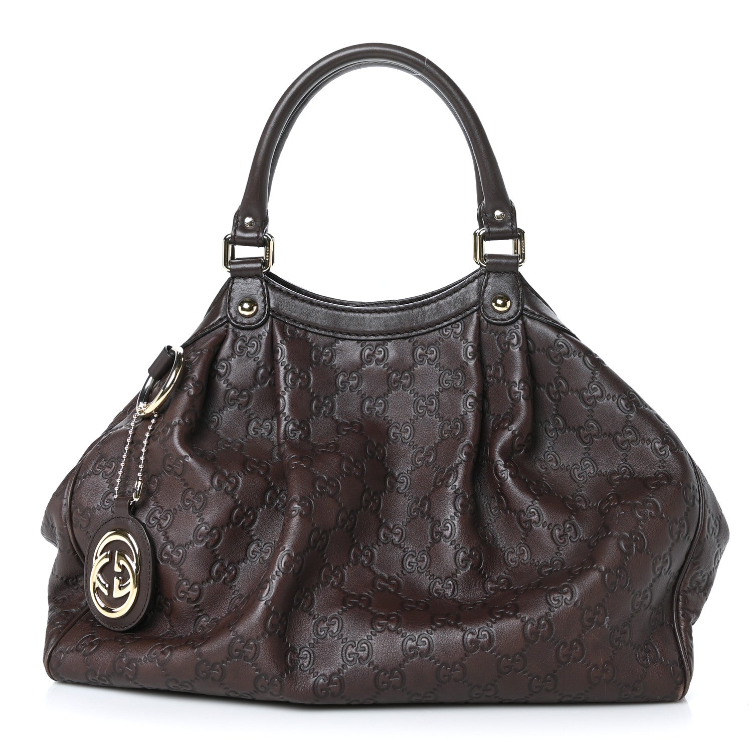 Gucci Guccissima Medium Sukey Tote Chocolate 1 of 9