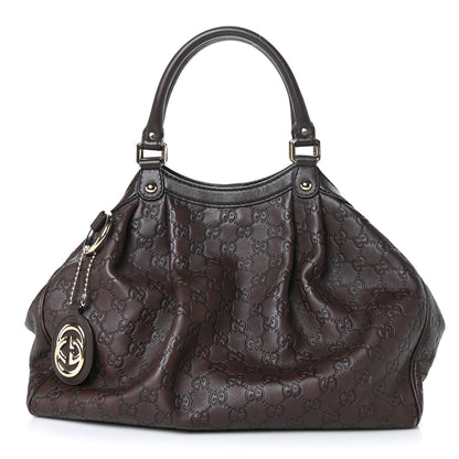 Gucci Guccissima Medium Sukey Tote Chocolate 1 of 9