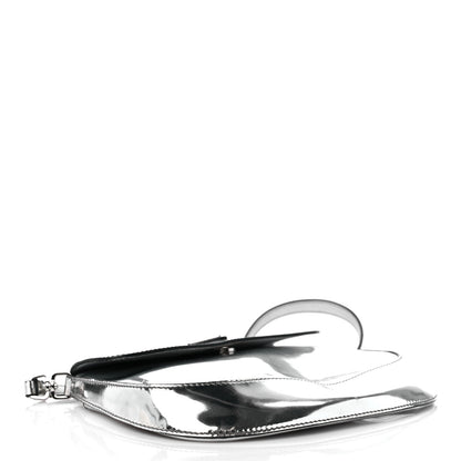 Prada Spazzolato Cleo Flap Shoulder Bag Argento 4 of 16