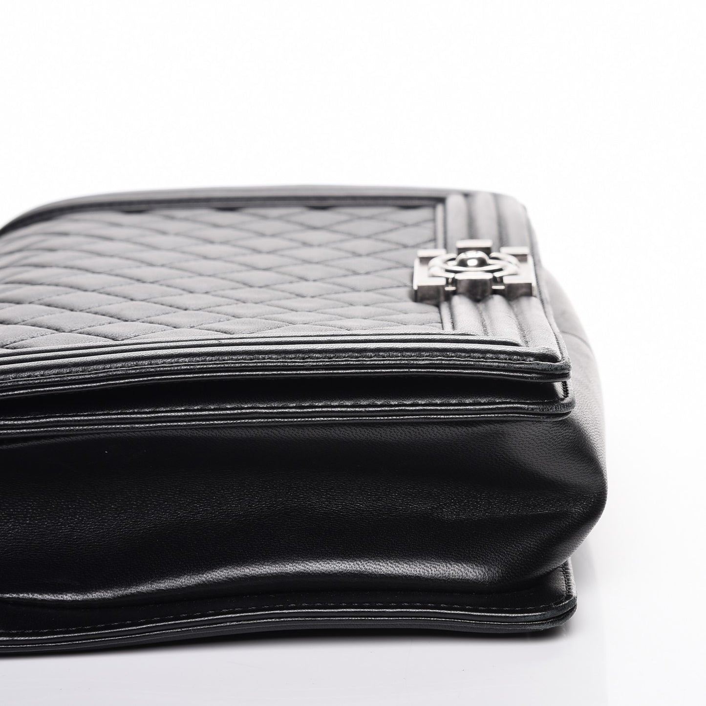 Lambskin Quilted New Medium Boy Flap Black