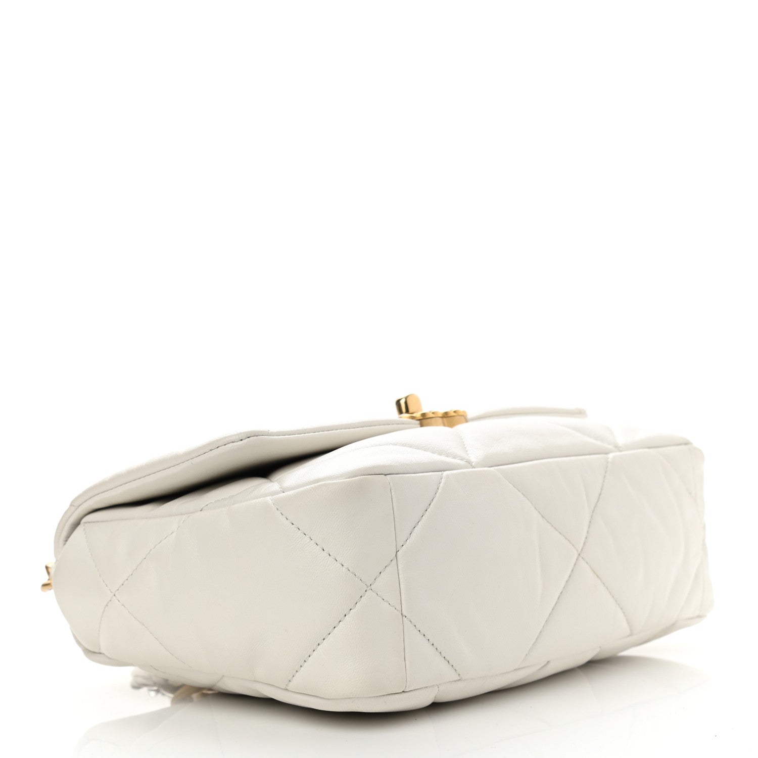 Chanel Goatskin Quilted Medium Chanel 19 Flap White 4 of 11