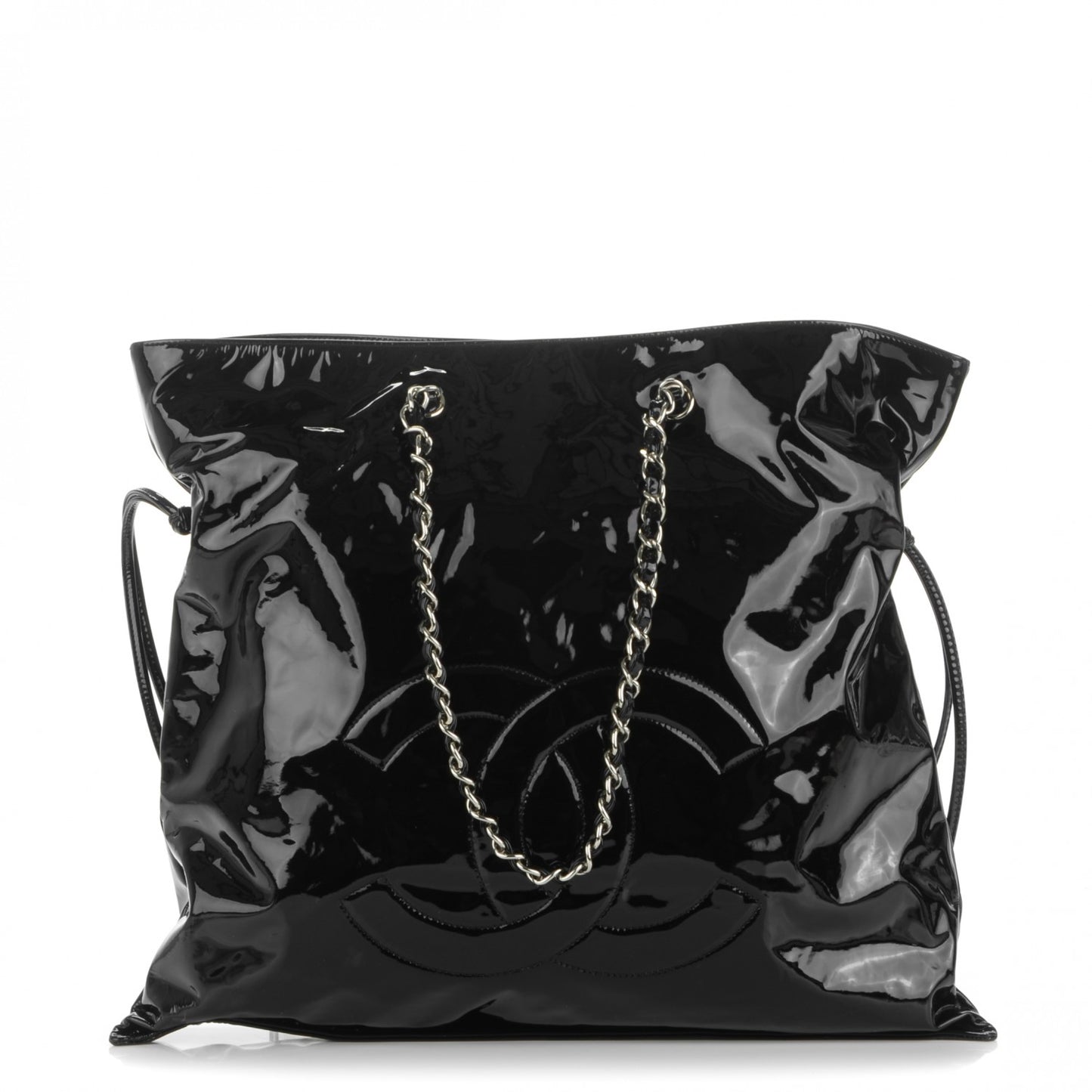 Patent Bonbons Shopper Tote Black