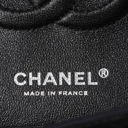 Chanel Crumpled Calfskin Quilted Medium Double Flap So Black 9 of 10