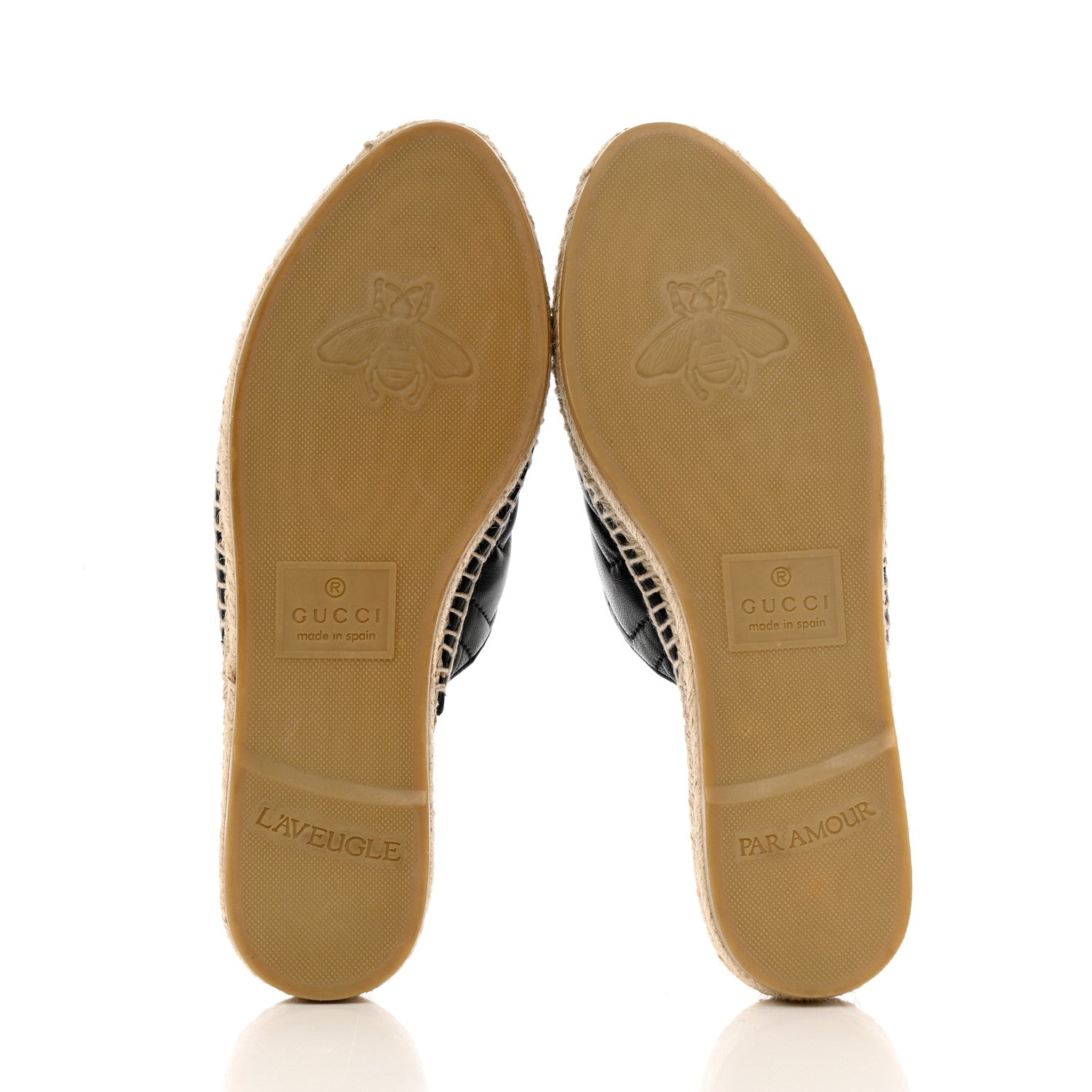 Gucci Nappa Matelasse GG Marmont Espadrille Slippers 36 Black 5 of 11