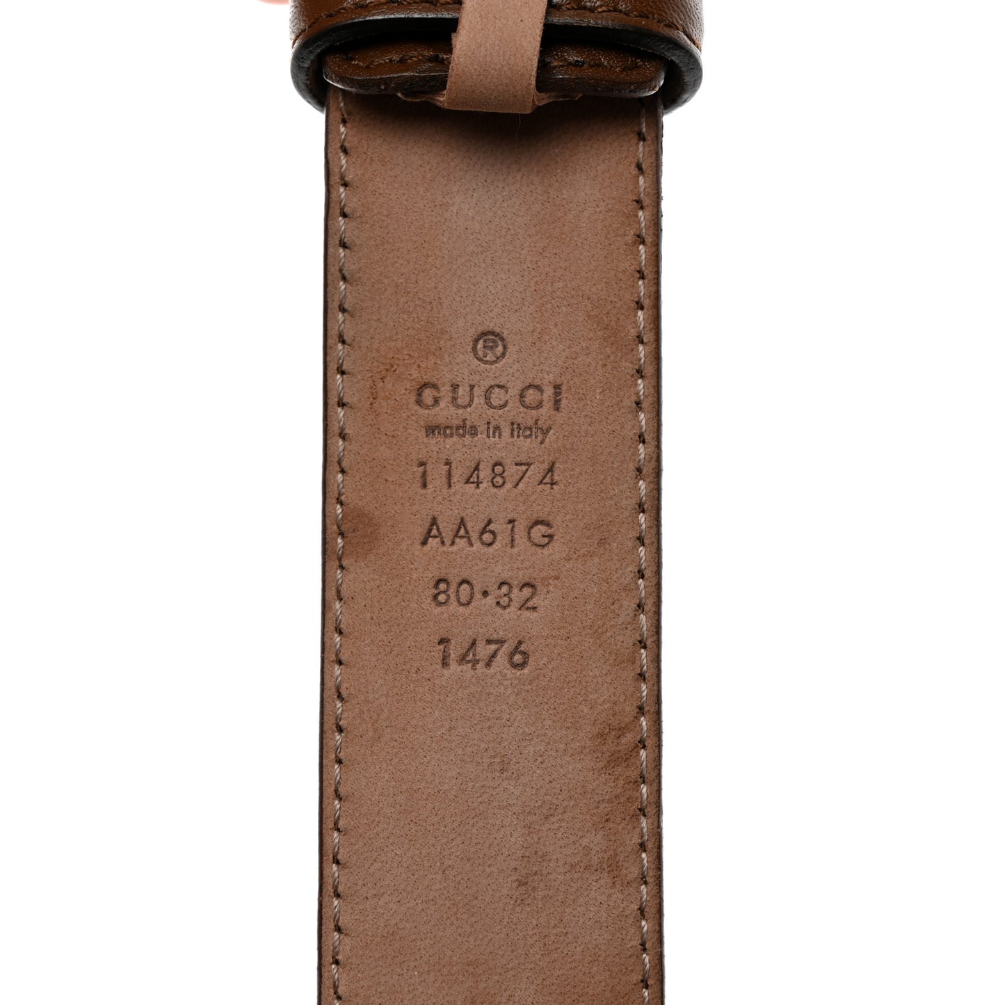 Guccissima Interlocking G Belt 80 32 Chocolate