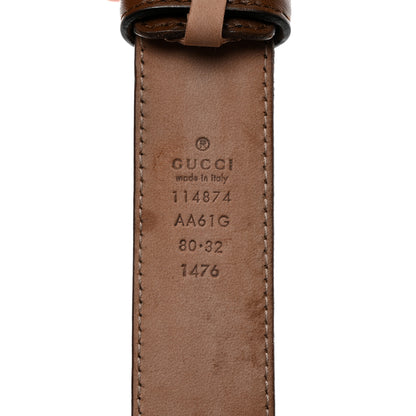 Gucci Guccissima Interlocking G Belt 80 32 Chocolate 5 of 5