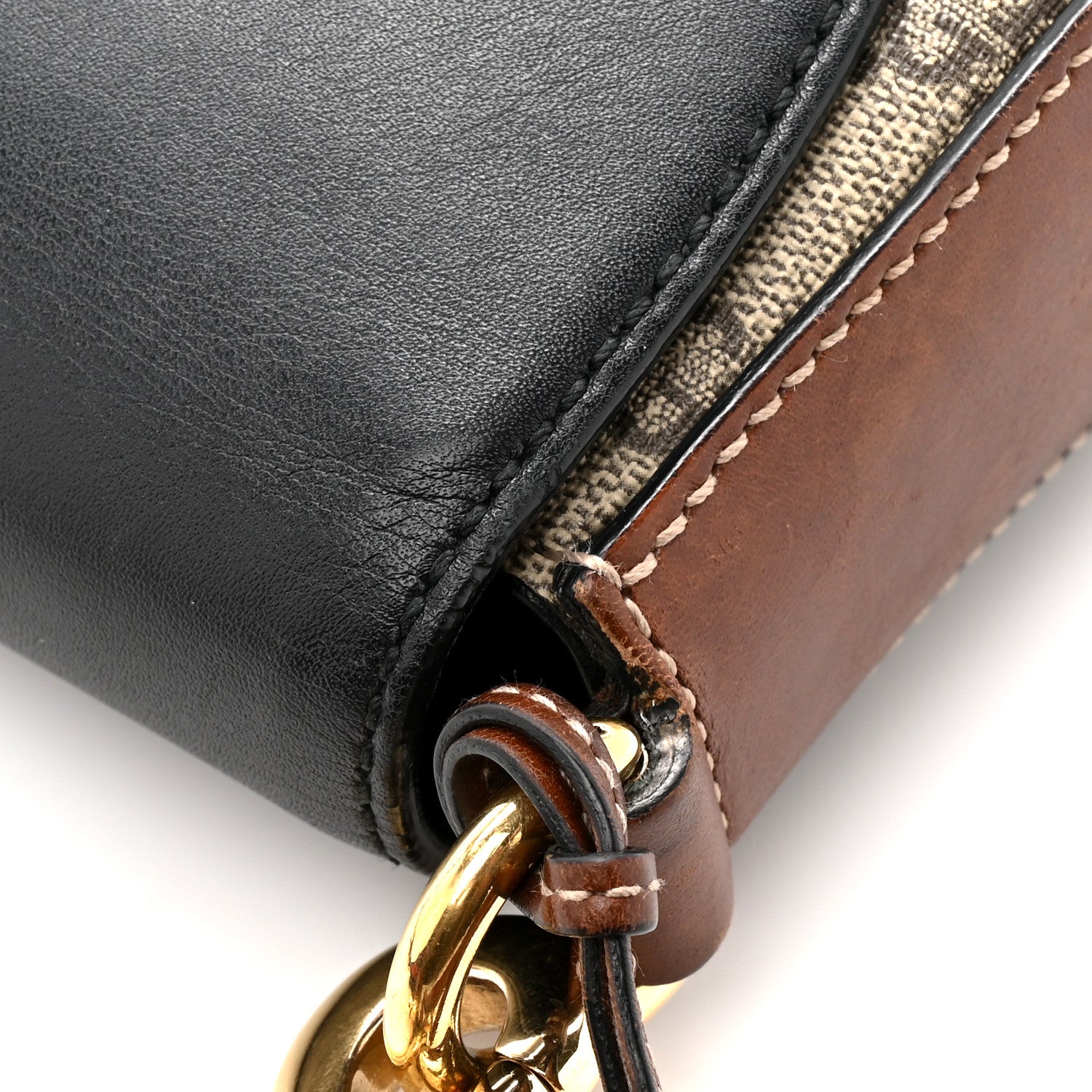 Gucci GG Supreme Monogram Web Medium Padlock Messenger Shoulder