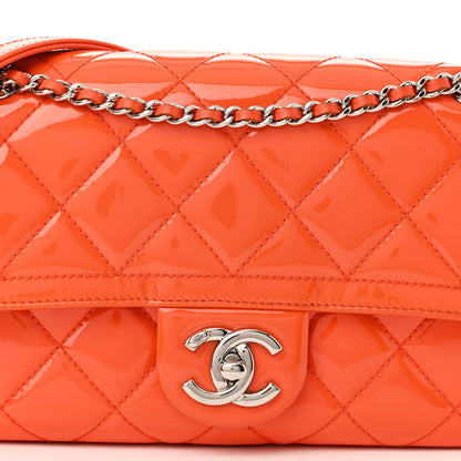 Chanel Patent Quilted Small Coco Shine Flap Orange 8 of 12