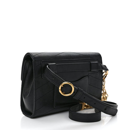 Chanel Calfskin Chevron Stitched Coco Waist Bag Black 3 of 9