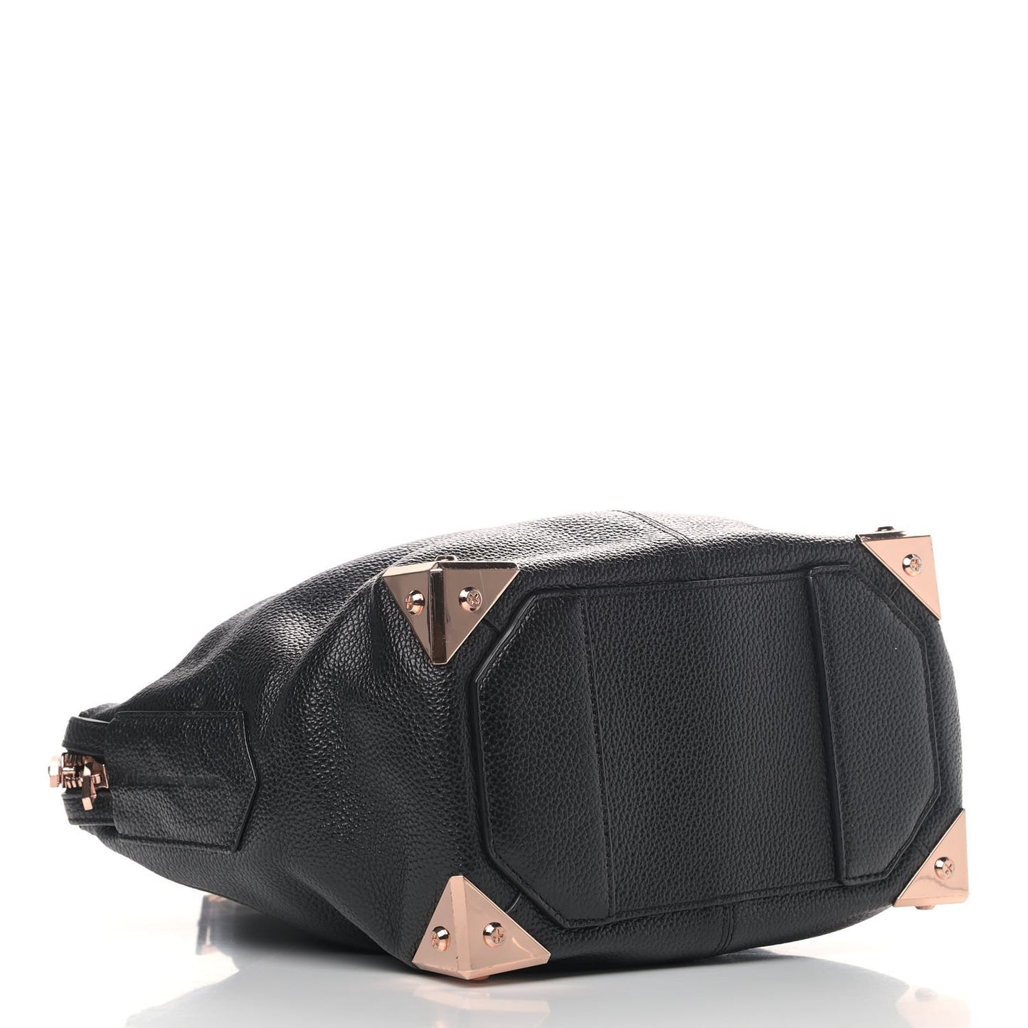 Pebbled Calfskin Small Emile Soft Black Rose Gold Hardware