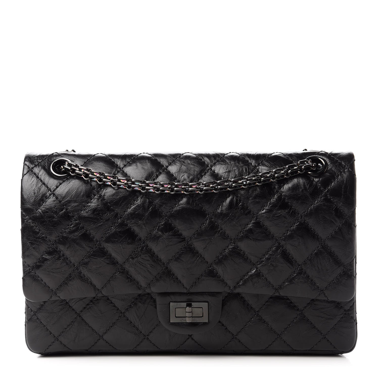 Chanel Aged Calfskin Quilted 2.55 Reissue 226 Flap So Black 1 of 11