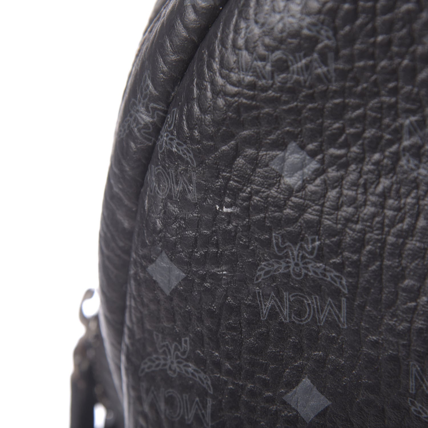 MCM Visetos Medium Side Studs Stark Backpack Black 14 of 18
