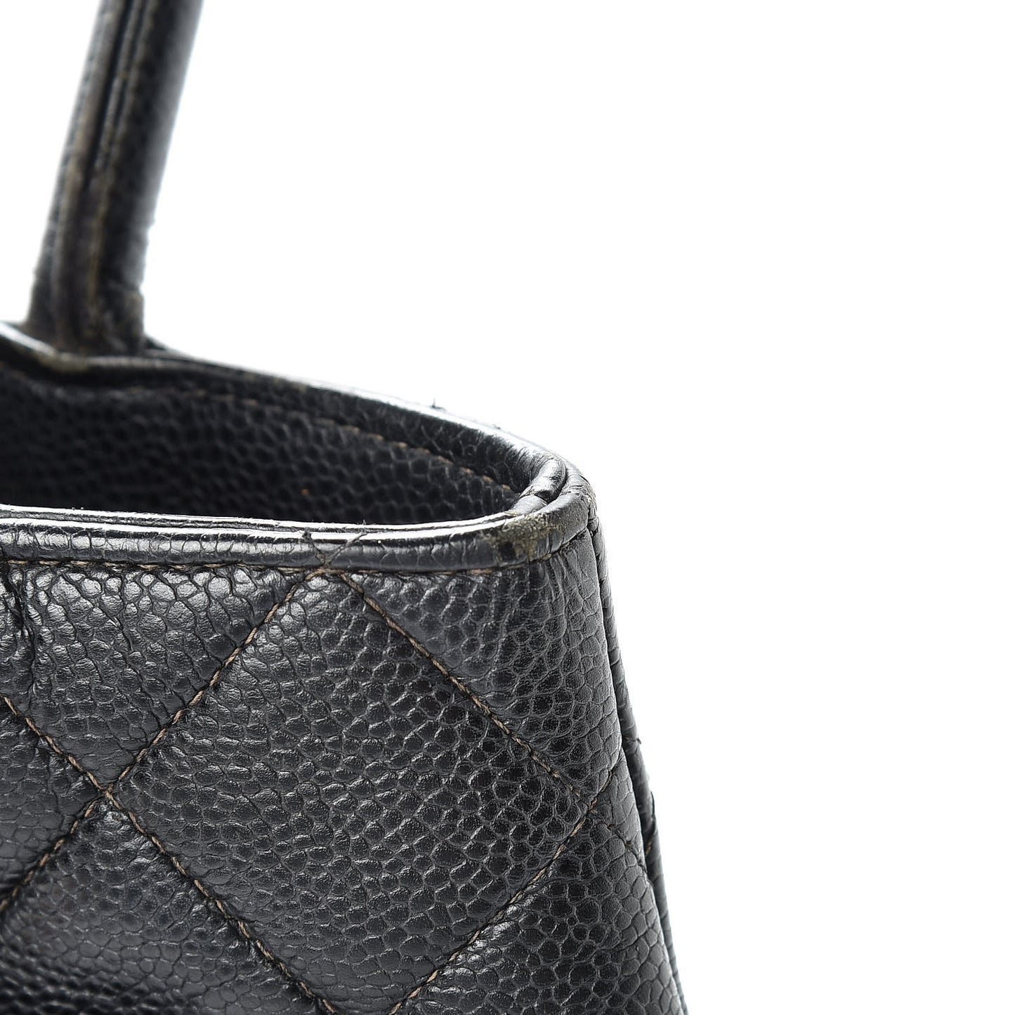 Caviar Quilted Medallion Tote Black