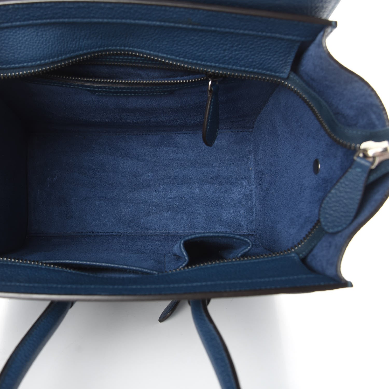 Celine Drummed Calfskin Micro Luggage Petrol 5 of 15