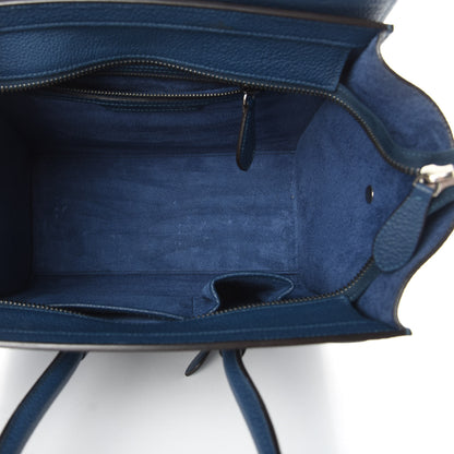 Celine Drummed Calfskin Micro Luggage Petrol 5 of 15