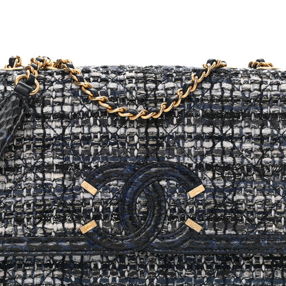 Chanel Tweed Snakeskin Quilted Small CC Filigree Flap Multicolor 7 of 12