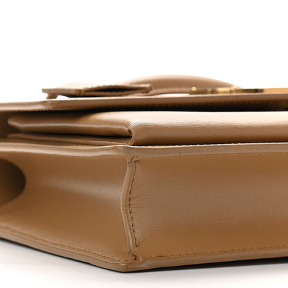 Saint Laurent Smooth Calfskin Medium Monogram Sunset Satchel Natural Tan 8 of 9