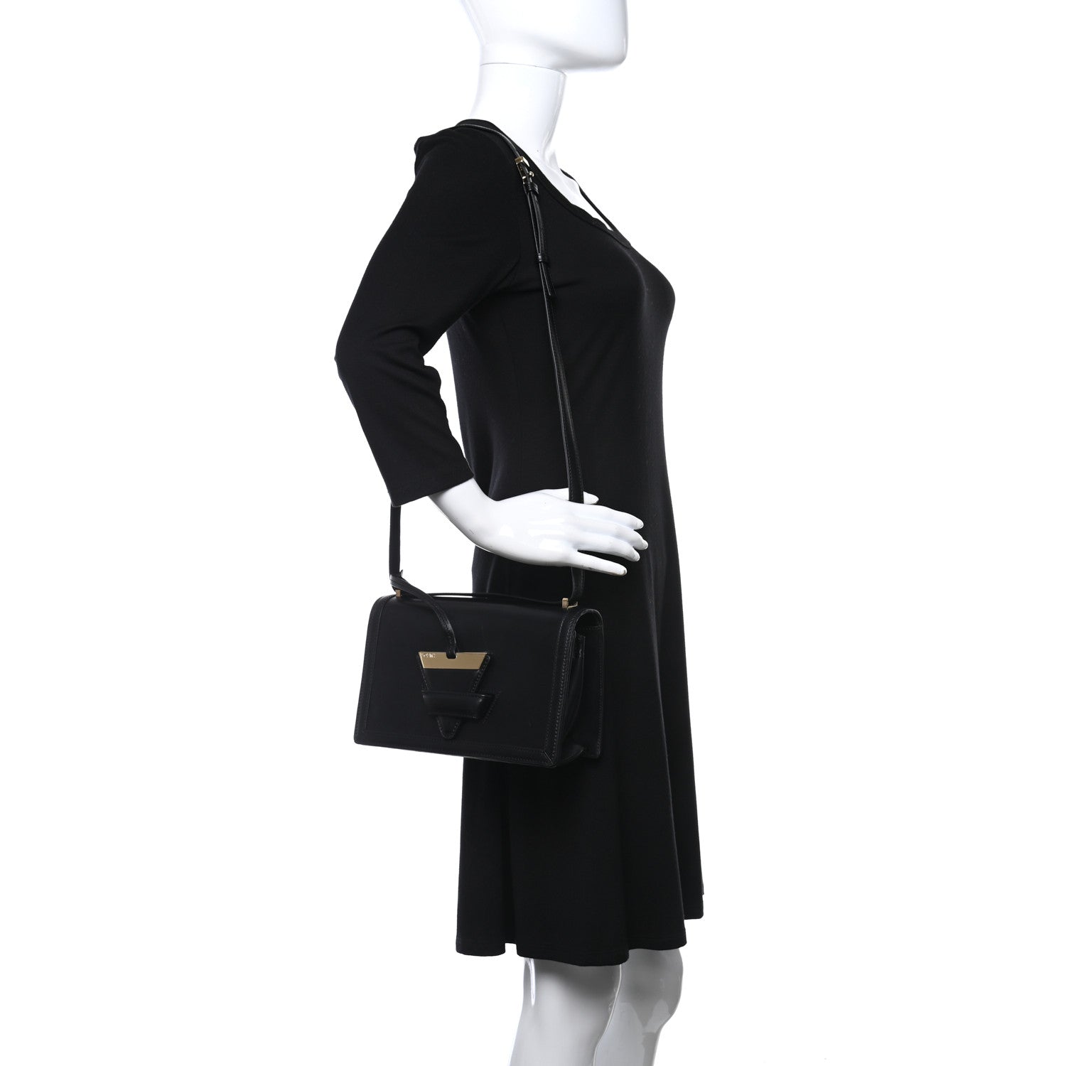 Loewe Calfskin Medium Barcelona Shoulder Bag Black 2 of 12