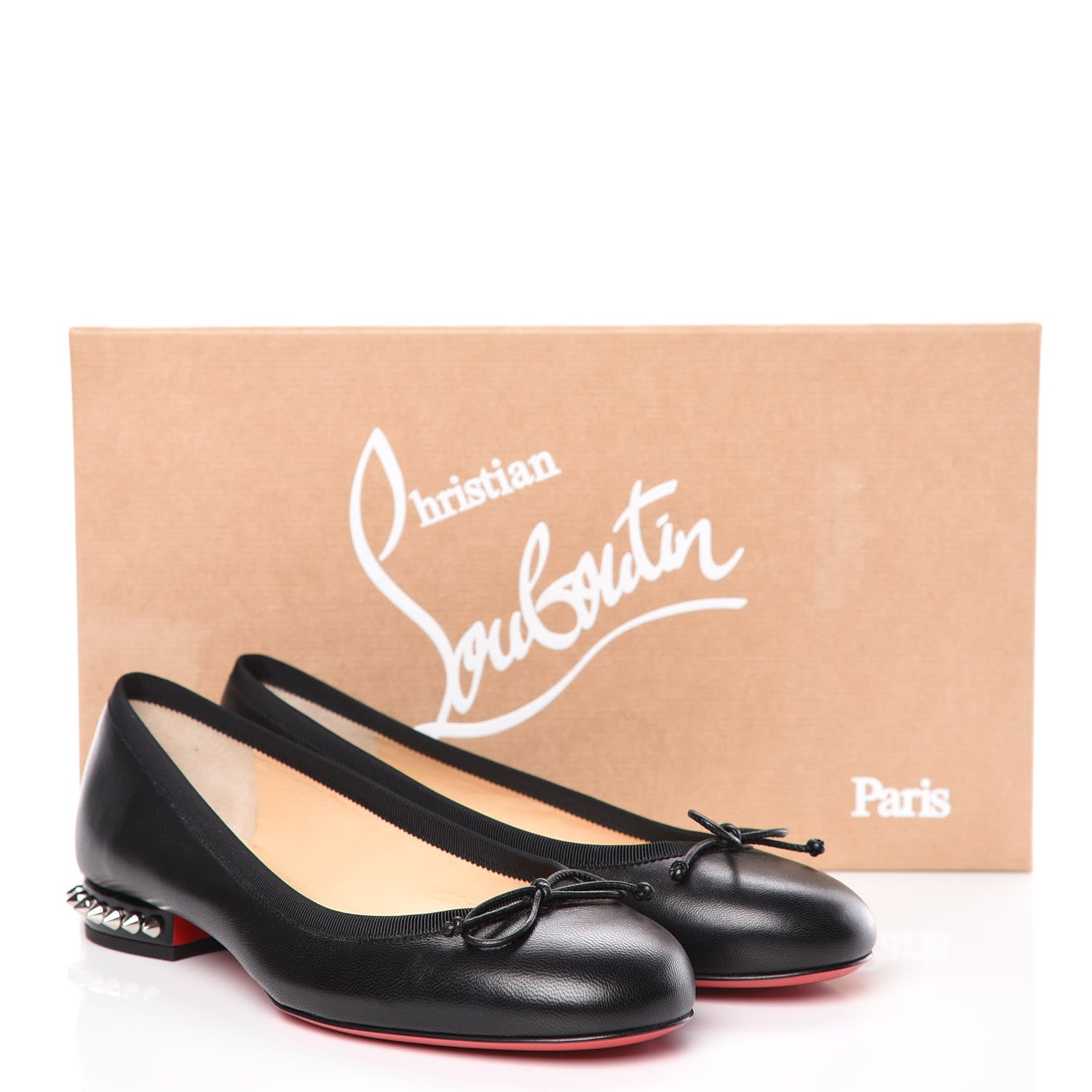Christian Louboutin Shiny Nappa La Massine Flats 35 Black 8 of 8