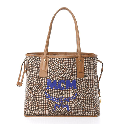 MCM Visetos Medium Liz Reversible Shopper Tote Cognac 3 of 15