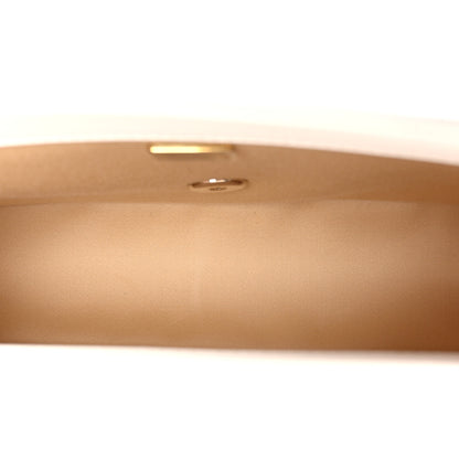 Chanel Raffia Lambskin Small Flap Bag Beige White 5 of 10