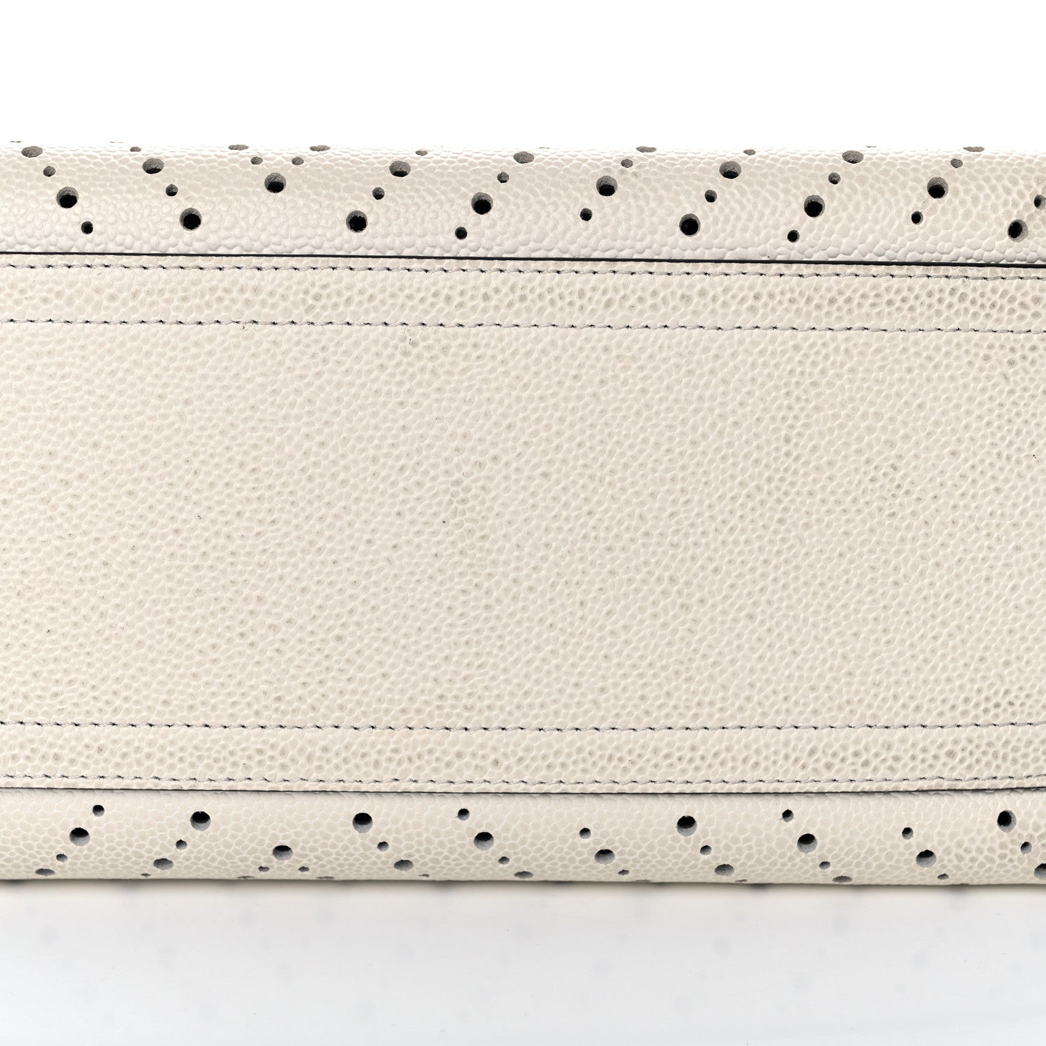 Chanel Perforated Grained Calfskin Small Shopping Tote White 12 of 18