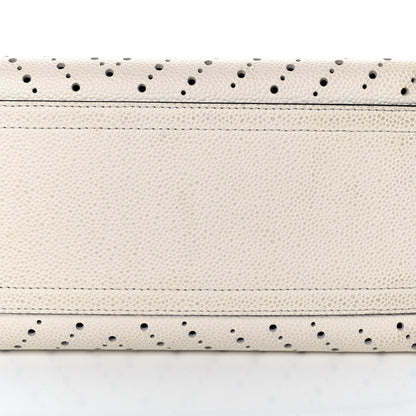 Chanel Perforated Grained Calfskin Small Shopping Tote White 12 of 18