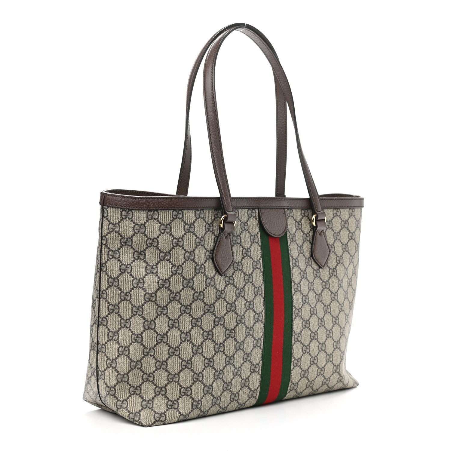 Gucci GG Supreme Monogram Medium Ophidia Shopping Tote Brown 3 of 10