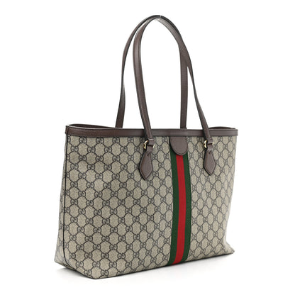 Gucci GG Supreme Monogram Medium Ophidia Shopping Tote Brown 3 of 10