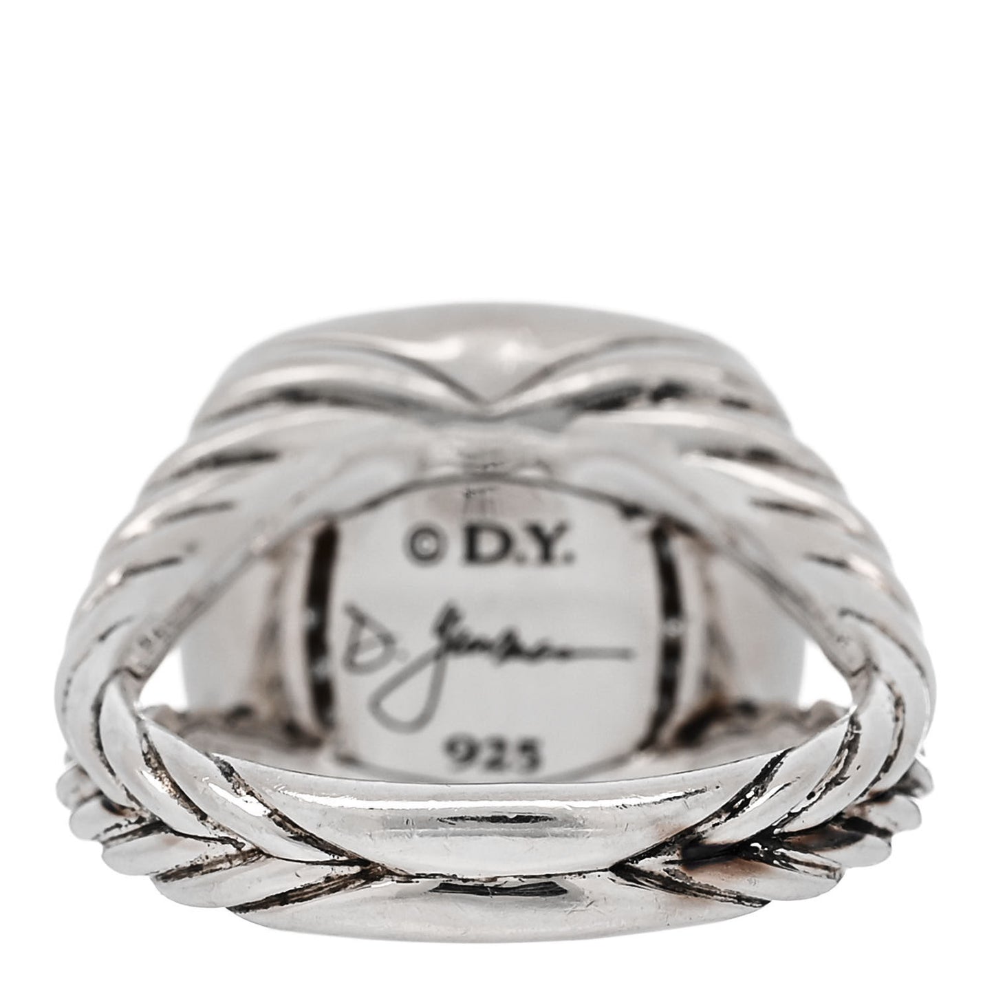 Sterling Silver Diamond 11mm Albion Pave Ring 52 6