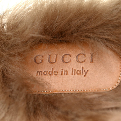 Gucci GG Monogram Fur Mens Princetown Slippers 9 Beige Ruggine Rust 8 of 9