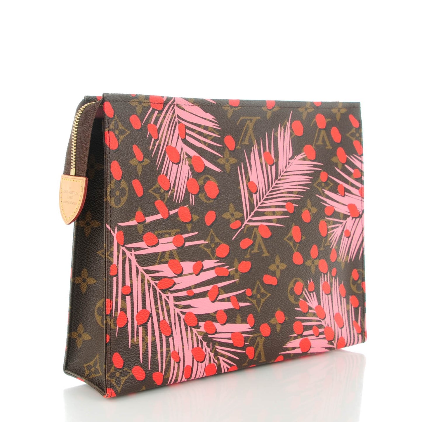 Monogram Jungle Dots Toiletry Pouch 26 Sugar Pink Poppy