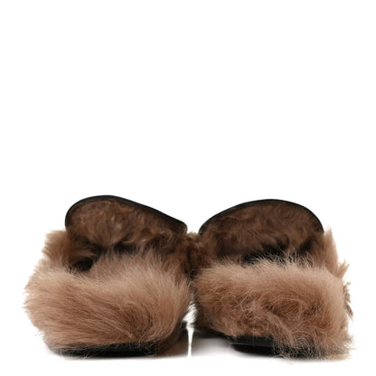Gucci Calfskin Fur Tiger Embroidered Mens Princetown Slippers 9.5 Black 6 of 11