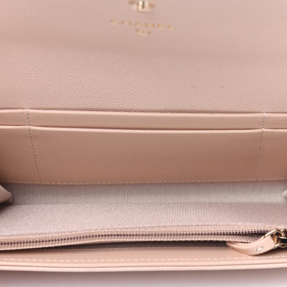 Chanel Caviar Quilted Pearl Coco Candy Wallet Light Pink 5 of 12