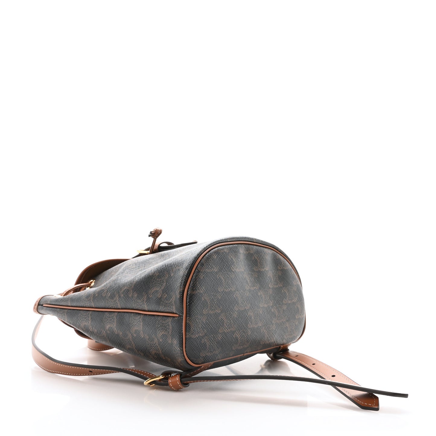 Triomphe Canvas Calfskin Mini Folco Backpack Tan